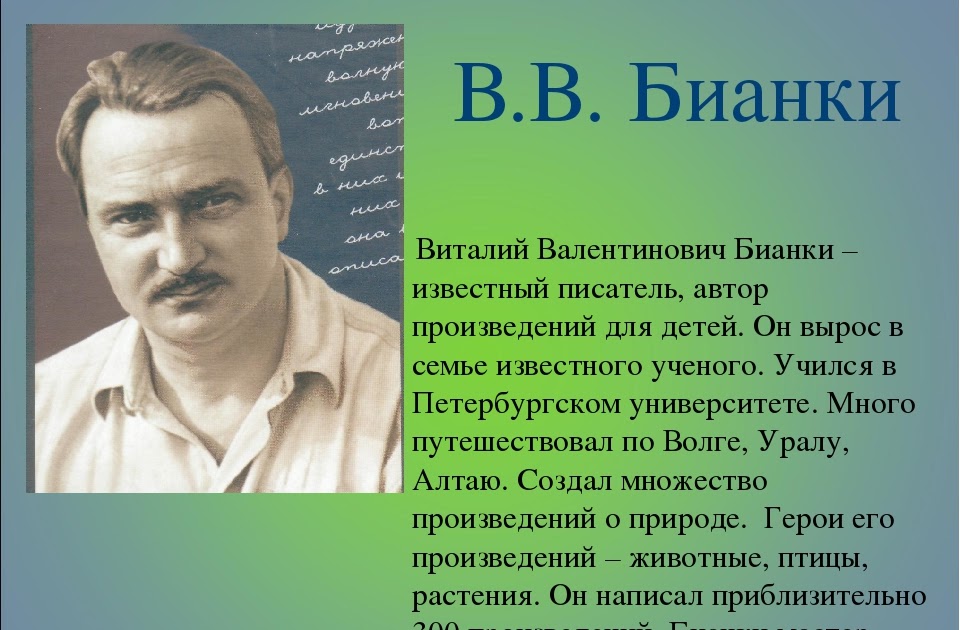 Проект о писателе 4 класс