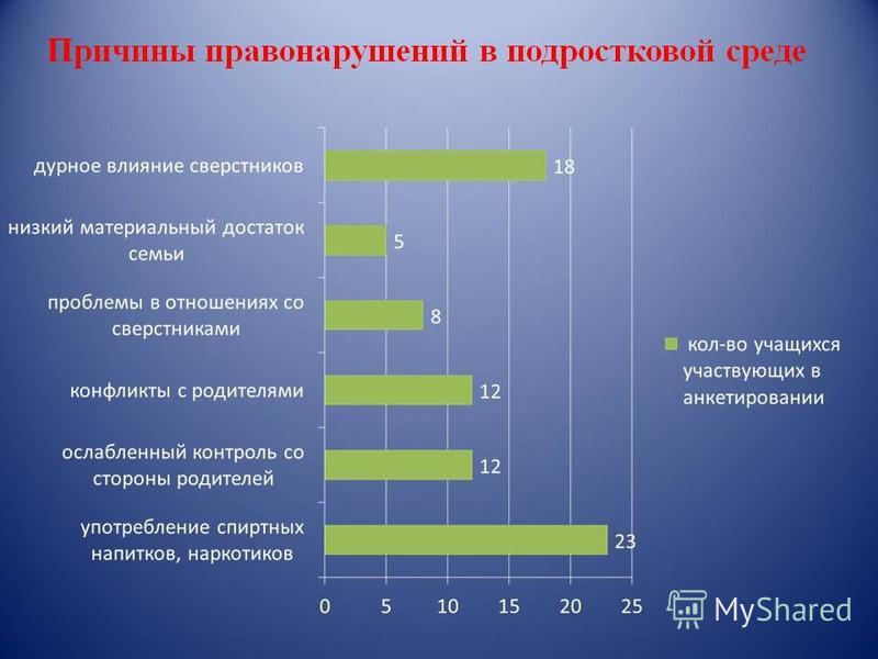 Профилактика подростковой преступности проект